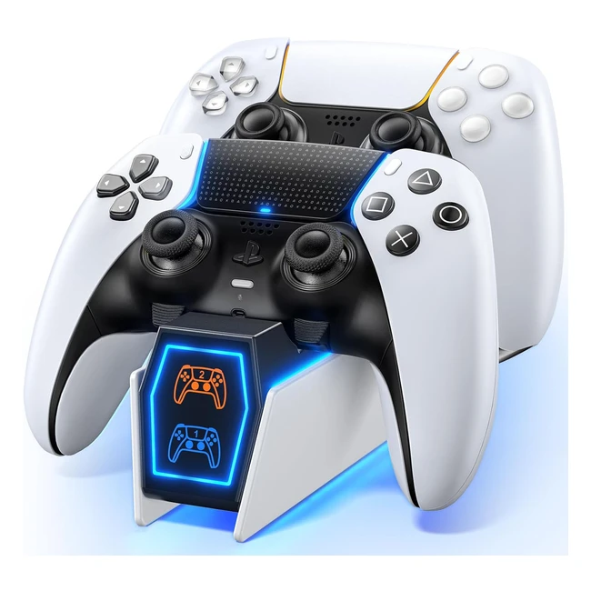 Chargeur Manette PS5 DualSense Edge 25H Rapide Charger PS5 LED Indicateur