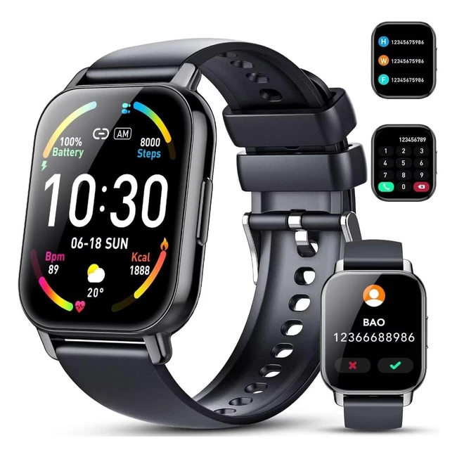 Hoxe Montre Connecte Homme Femme 185 HD Smartwatch 112 Modes Sportifs Podomt