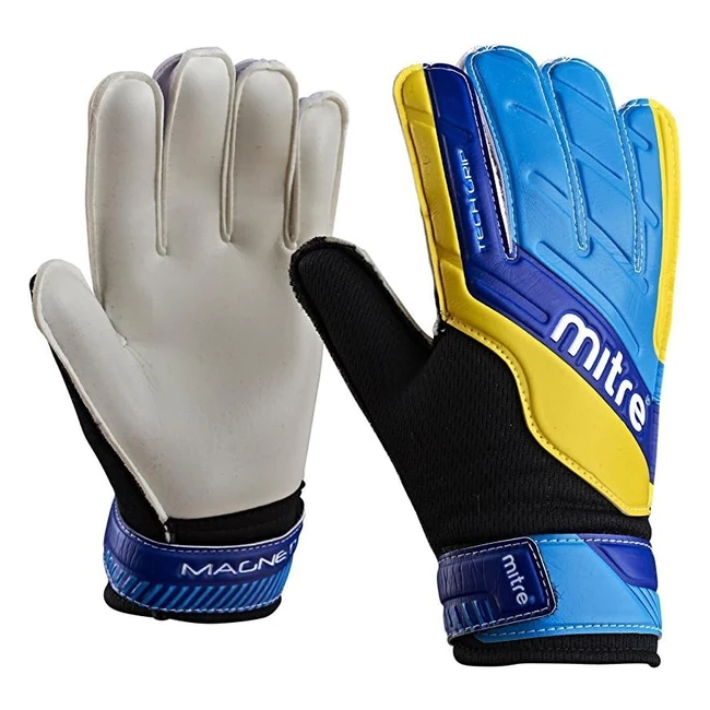 Mitre Magnetite Junior Goalkeeper Gloves - Be Football Match Ready Comfort Ju