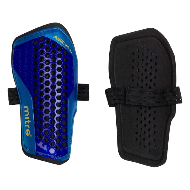 Mitre Aircell Carbon Slip Football Shin Pads XL Lightweight Breathable Design