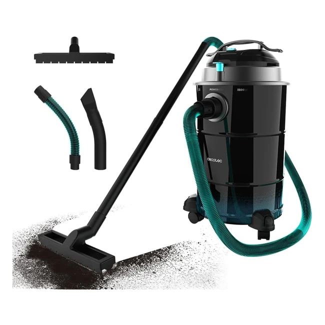 Aspiradora de Cenizas Cecotec Conga Ash 6000 EasyGo XL 1500W 30L Acero Inoxidabl