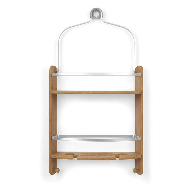 Portaoggetti doccia Umbra Aquala Bamb Naturale - Spazioso e Resistente