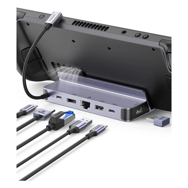 Docking Station USB C 6 in 1 UGREEN per Steam Deck Rog Ally Hub HDMI 4K60Hz RJ45