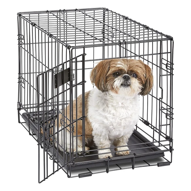 Midwest Homes for Pets iCrate 5842CM Single Door Dog Crate - Leakproof Pan Divi