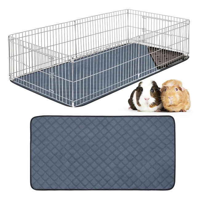 Guinea Pig Cage Liners - Fast Absorbent Fleece Bedding - Size 48x24 - Leakproof Bottom