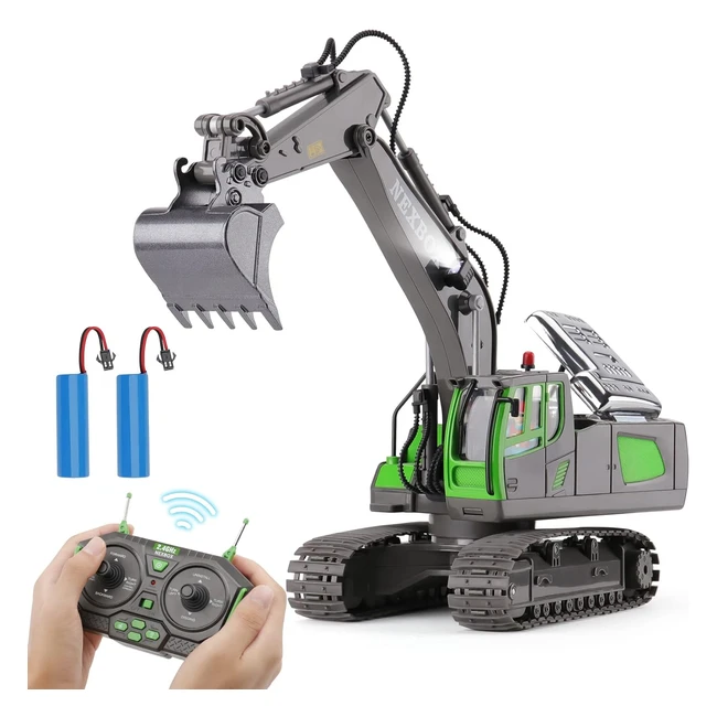 Excavatrice tlcommande Nexbox RC Pelle Mtal 680 Lumire Effets Sonores Ca