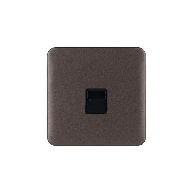 Schneider Electric Lisse Screwless Deco Single Telephone Socket GGbl7061bmb Moch