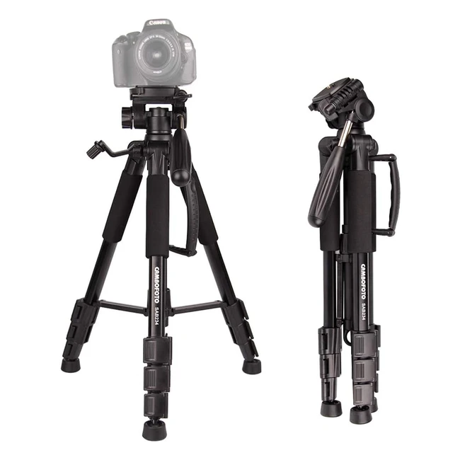 Treppiede Cambofoto 140 cm Nero - Testa Panoramica 3 Vie