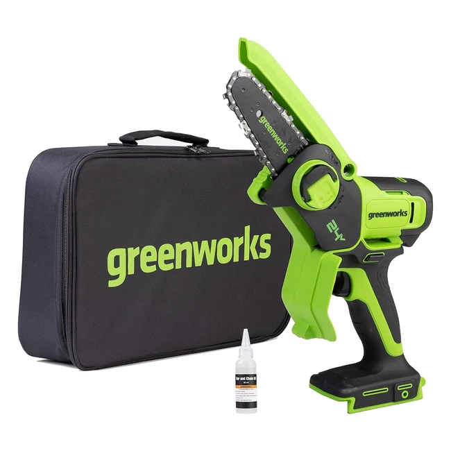 Mini Trononneuse Greenworks 24V 10cm - Batterie Sans Fil - Vitesse de Chane 