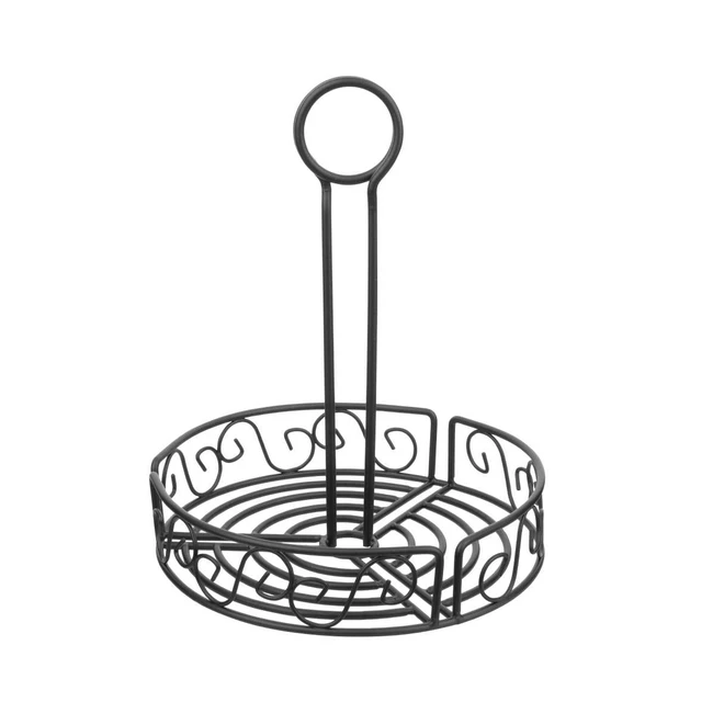 Olympia Wire Condiment Holder Black 235x195mm Caddy Rack - Organize Your Sauces