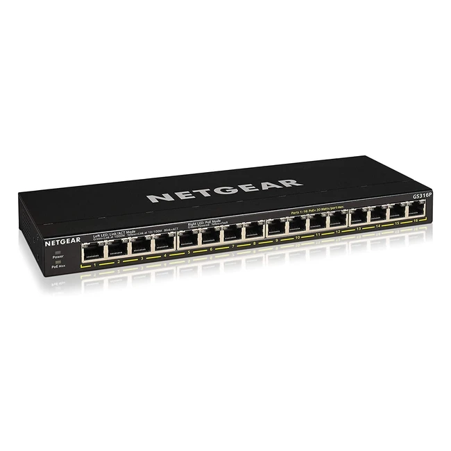 Switch Netgear GS324P100EUS 24 Puertos Gigabit PoE 190W