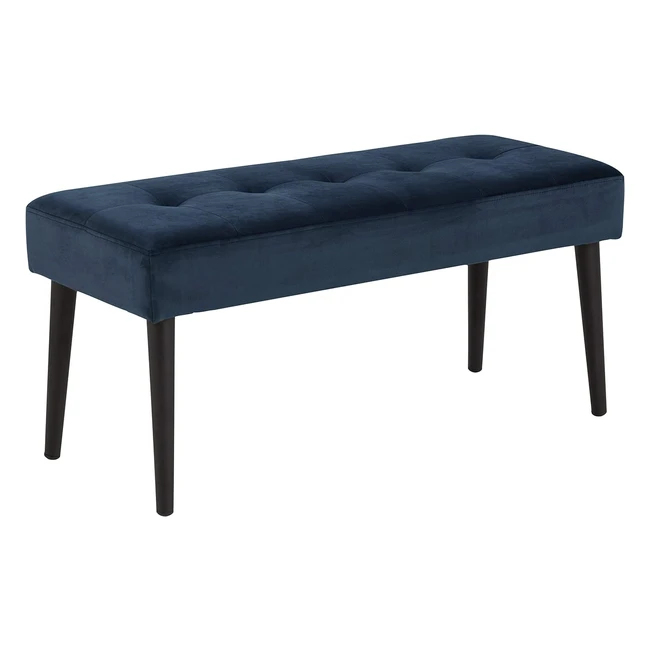 AC Design Furniture Gloria Bank Sitzbank Samtbezug Schwarz Metallbeine Moderner Stil Esszimmermöbel