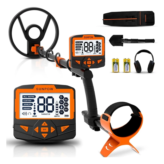 Sunpow Metal Detector for Adults Professional DSP Chip 15x Backlit LCD Quick Ass