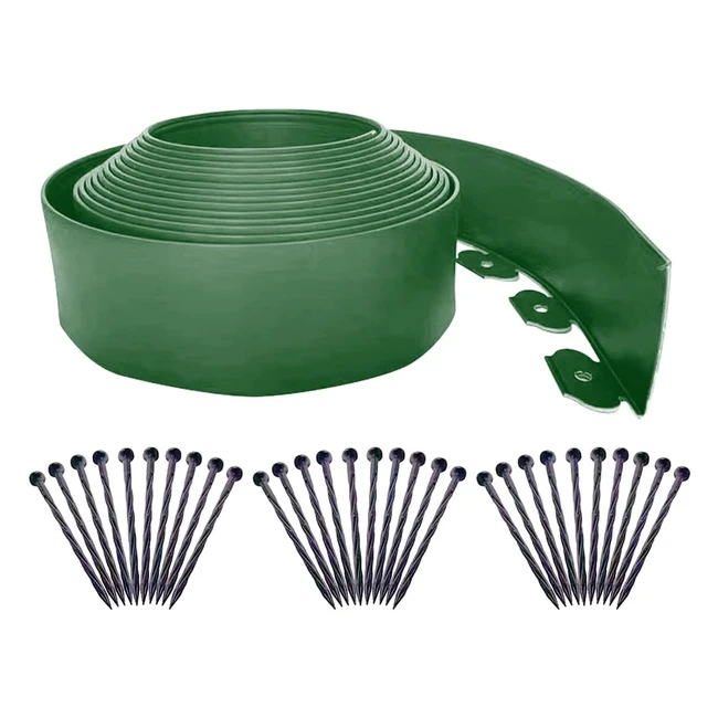 Flexible Lawn Edging Border 10m - Extra Tall 10cm - No Dig Landscape Edging Kit