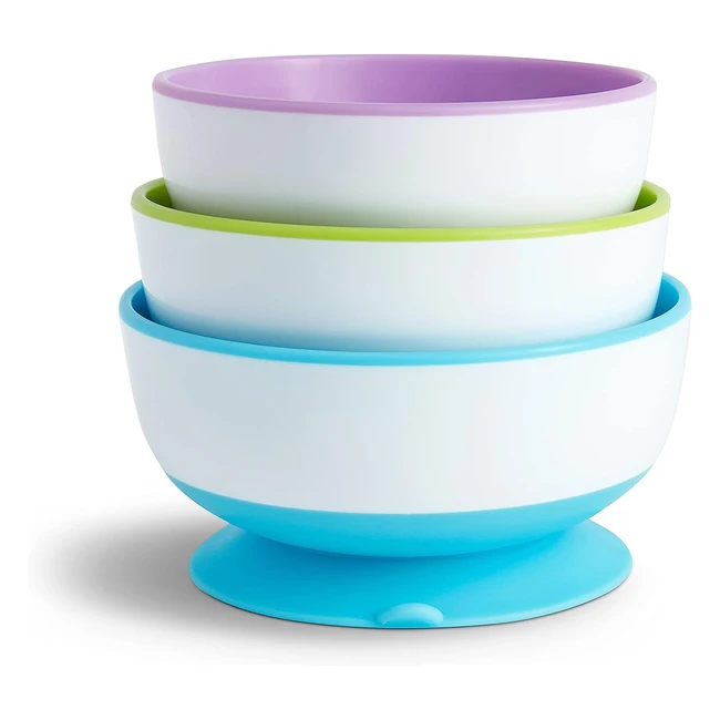 Munchkin Kinderteller mit Saugnapf, rutschfester Esslernteller, ab 6 Monaten, BPA-frei