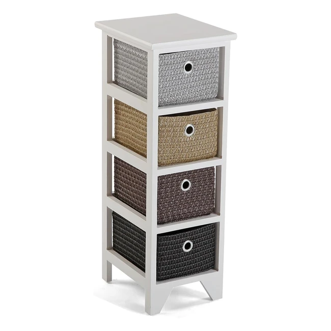 Armoire de salle de bain moderne avec 4 tiroirs - Versa Lingbo - Réf. 123456