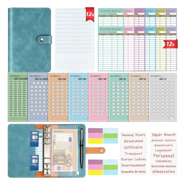 Enveloppe Budget A6 - Classeur Budget Planner - Carnet Budget - 8 Dfis dcon