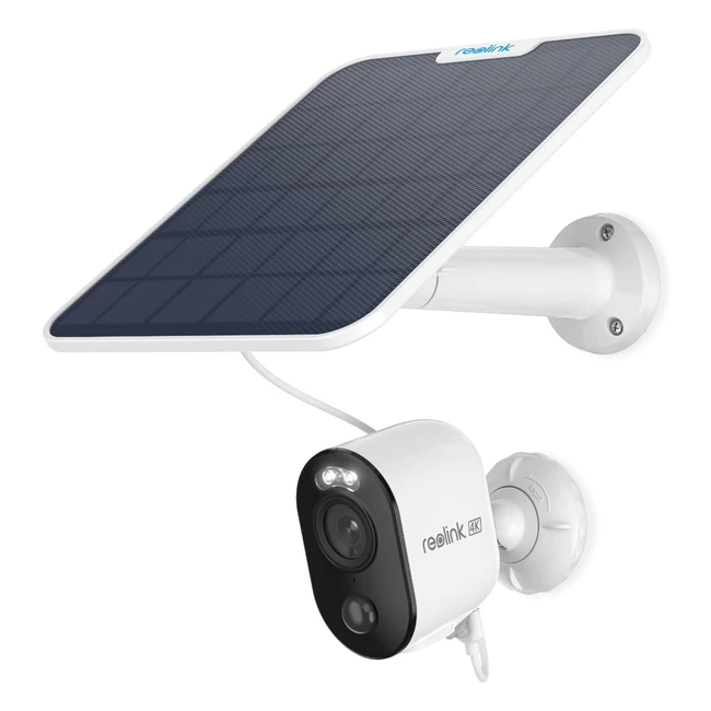 Reolink 4K Überwachungskamera Outdoor Batterie Argus 3 Ultra mit 6W Solarpanel 24 5GHz WiFi Solar WLAN Kamera Outdoor 8MP UHD Farbnachtsicht AI-Erkennung