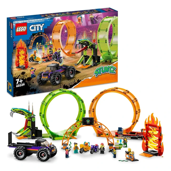 Lego City Stuntz Pista Acrobática Monster Truck y Motos - Set Construcción 60339