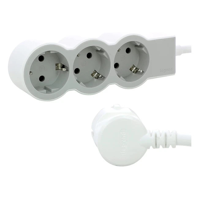 Regleta de Enchufes Legrand 694549 con 3 Tomas de Corriente - Cable 15m