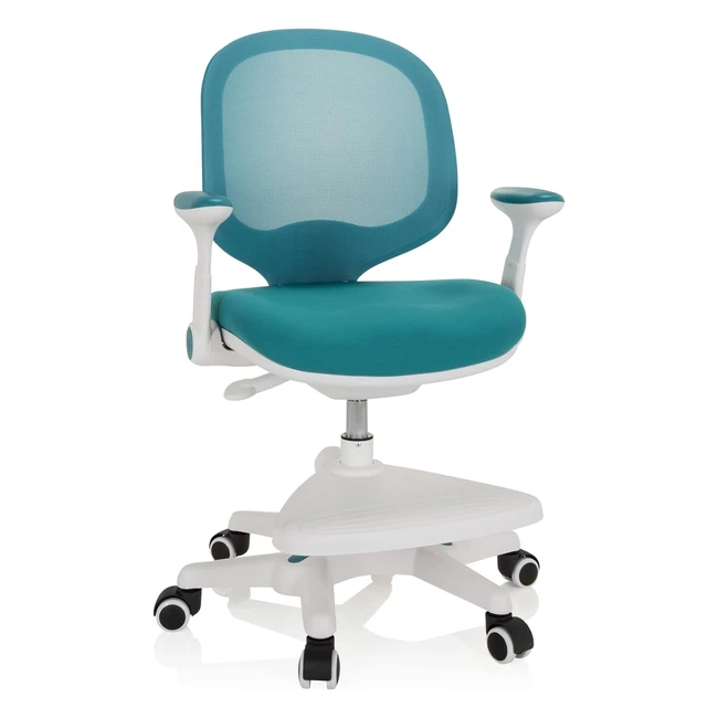 Chaise Enfant Ergonomique HJH Office 736413 Bleu Maille Reposepieds Réglable