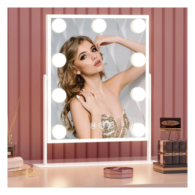 Fenair Miroir Coiffeuse LED 9 Lumires Maquillage Lumineux Contrle Tactile