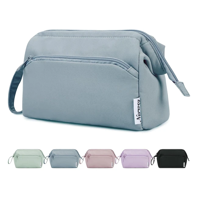 Trousse de Maquillage Voyage Narwey Grande Ouverte Bleu Gris 021kg
