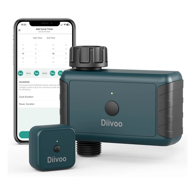 Centralina irrigazione WiFi Divoo con hub - Timer automatico per prato esterno