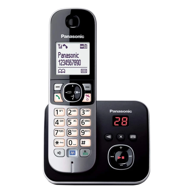 Panasonic KXTG6821GB DECT Schnurlostelefon mit Anrufbeantworter - Strahlungsarm 