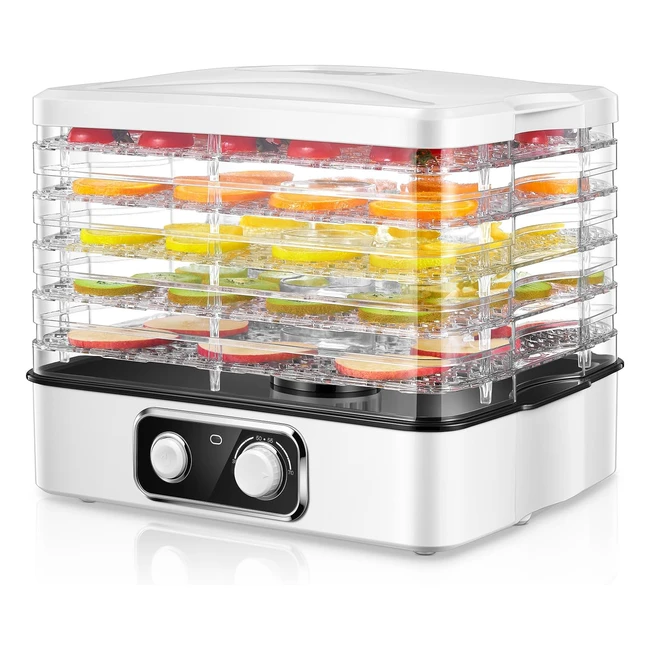 Déshydrateur Alimentaire Électrique 240W Maison 5 Plateaux Transparent Température Réglable