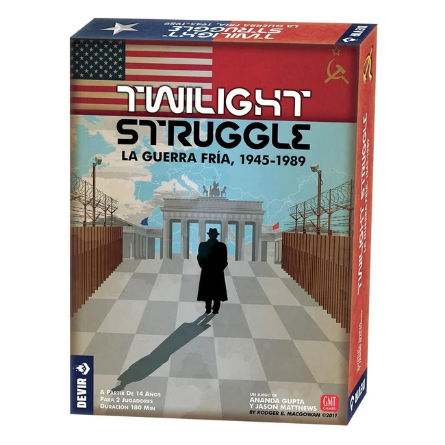 Juego de Mesa Devir Twilight Struggle - La Guerra Fría 1945-1989 - Estratégico - Para 2 Jugadores