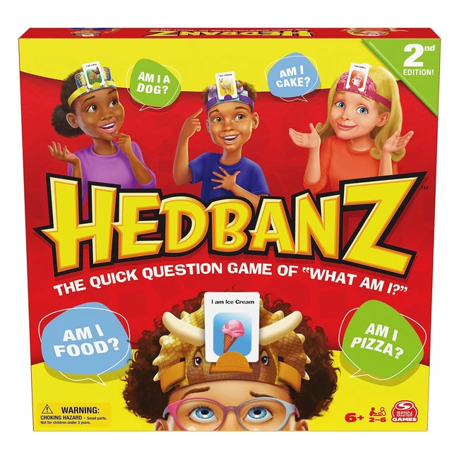 Hedbanz 2nd Edition Picture Guessing Board Game - Family Games for Kids Aged 6 a