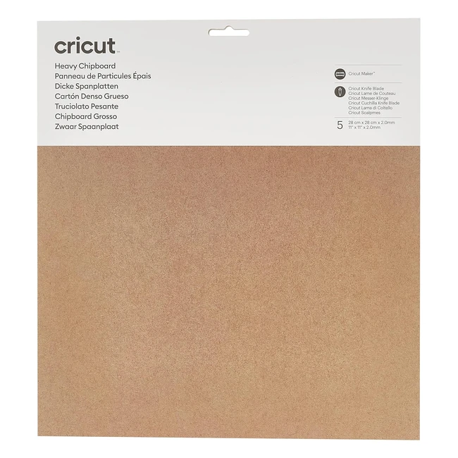 Set Cricut Heavy Chipboard 11x11 5Pack M3 - Estructura y Precisión