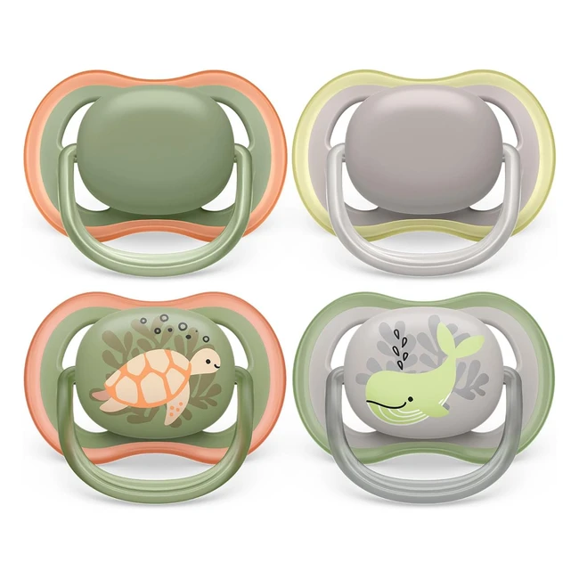Philips Avent Ultra Soother SCF08566 - Breathable Baby Soothers 4-Pack