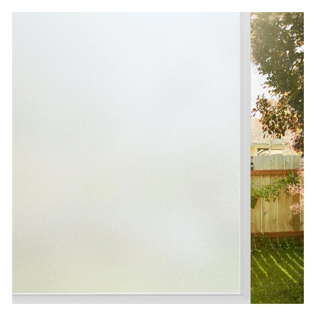rabbitgoo Fensterfolie blickdicht Sichtschutzfolie selbsthaftend Milchglasfolie 445x200cm
