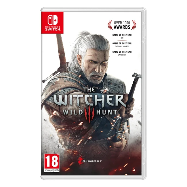 Witcher 3 Wild Hunt Nintendo Switch Base Game - Explore Open World, Face Dark Forces, Unparalleled Story