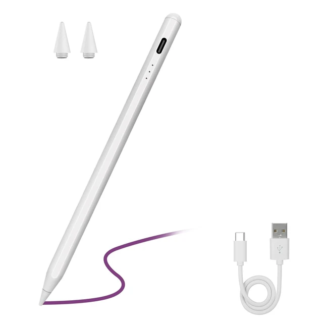 Jsdoin Stylus Pen for Apple iPad - Palm Rejection Tilt Function - Fast Charging
