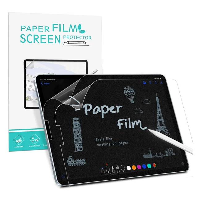 PYS 2 Pack Paper-Like Screen Protector for iPad Pro 11 & iPad Air 4th 5th Gen - Anti Glare, Anti Fingerprint, Feels Like Writing