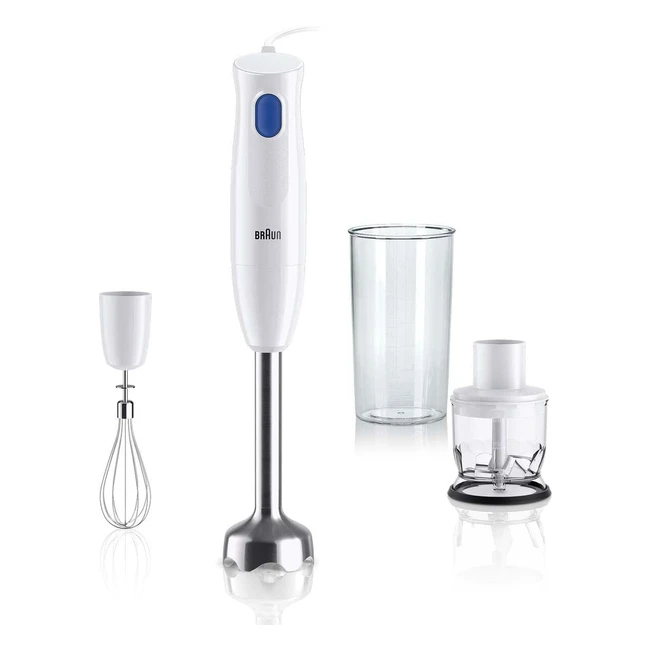 Braun Multiquick 1 MQ10202M Hand Blender - Extra Light Pure Stick - 450 Watt - White