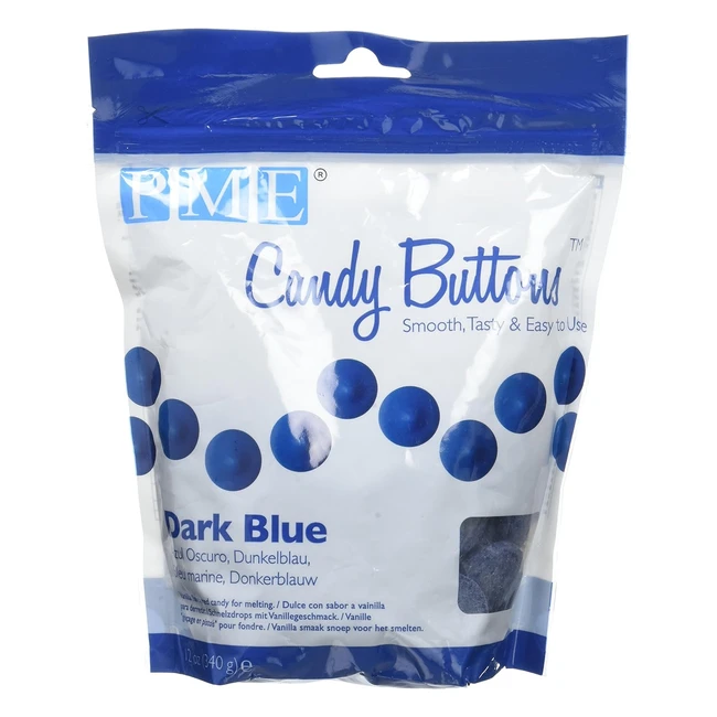 PME Candy Melts Bleu Foncé 340g - Idéal pour Pop Cakes, Sucettes, Chocolats, Bonbons, Confiseries et Décorations de Gâteau