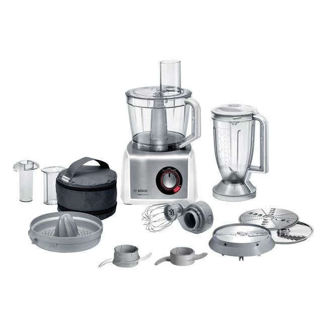 Bosch Multitalent 8 MC812S734G 1200W Food Processor - White  Stainless Steel - 