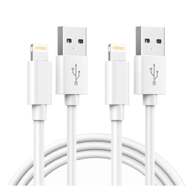 Cable iPhone 1m 2Pack Apple Certificado MFi Carga Rpida 24A