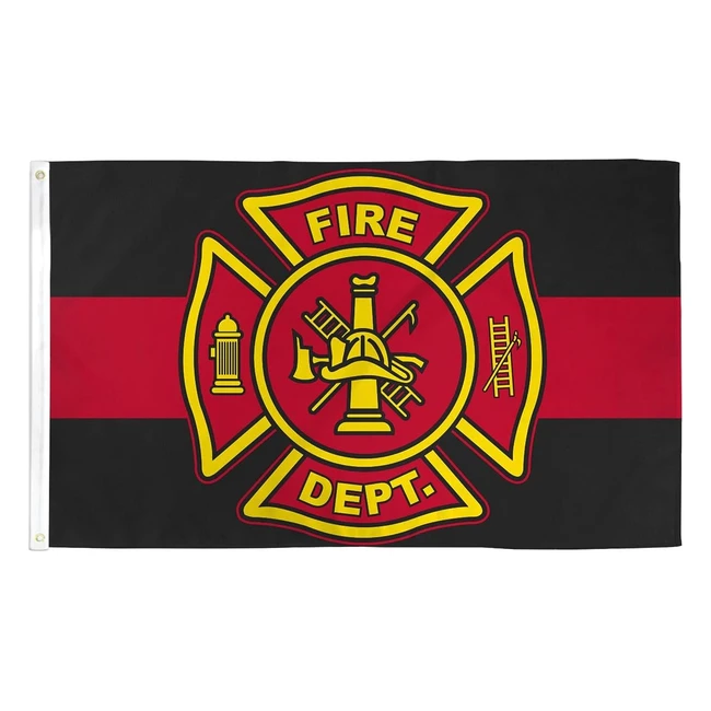 Feuerwehrmann Flagge USA 150x90cm - US Fire Department Fahne 90x150cm - Top Qualitt
