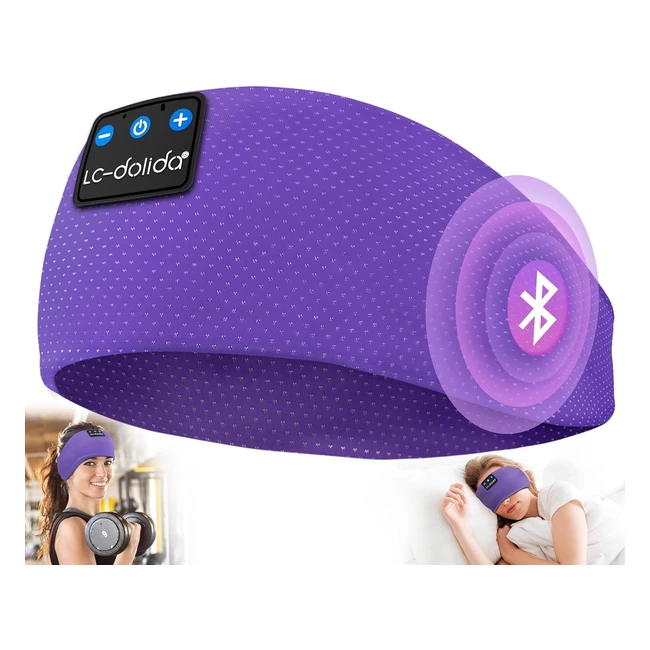Bandeau écouteurs Bluetooth pour dormir - Casque de sommeil 4 en 1 - LCDolida