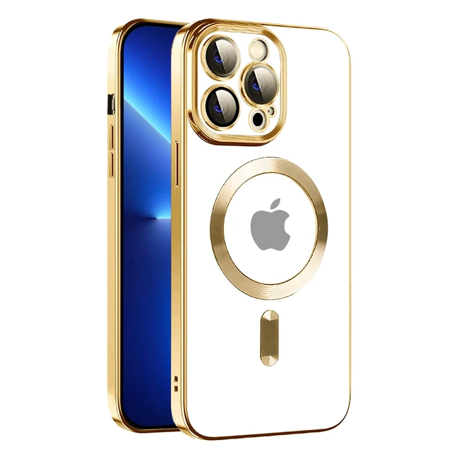 Custodia Magnetica Trasparente iPhone 11 Pro Max Oro Antiurto Magsafe