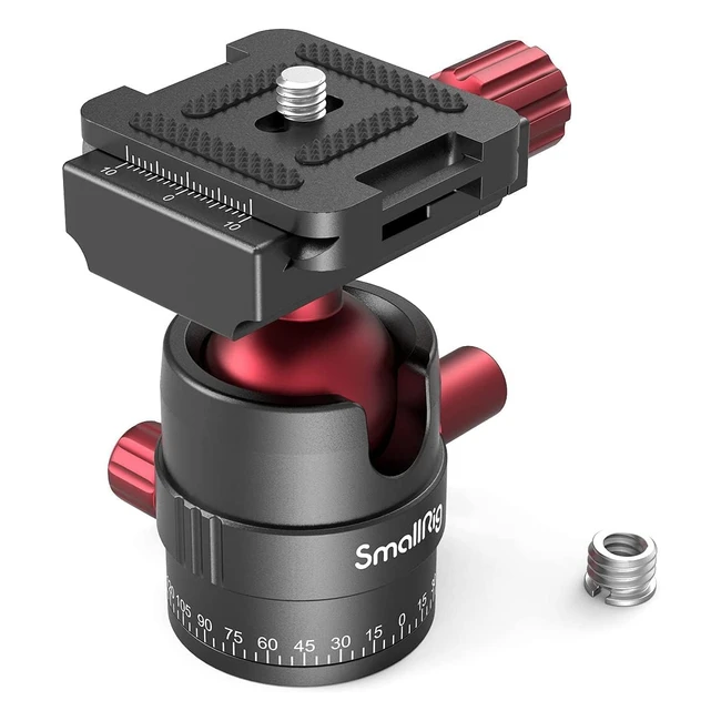 SmallRig Rótula de Bola Panorámica 360 Grados con Placa de Zapata Rápida 1/4 - Carga Máxima 5kg