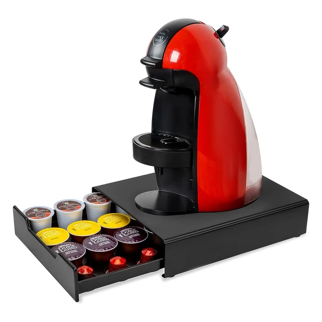 Portacápsulas Meelio para Nespresso Dolce Gusto Kcup 20 Cápsulas - Negro