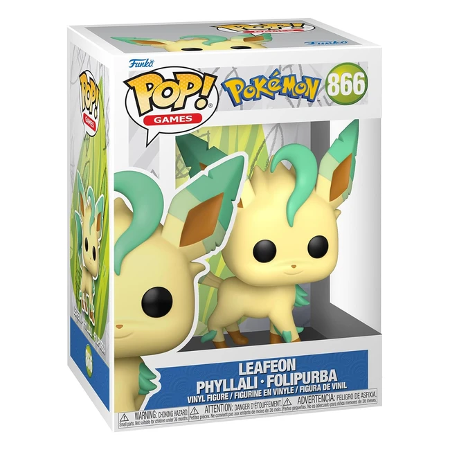 Funko Pop Games Pokemon Leafeon Vinyl Figure - Ideal Collectible Gift for Fans