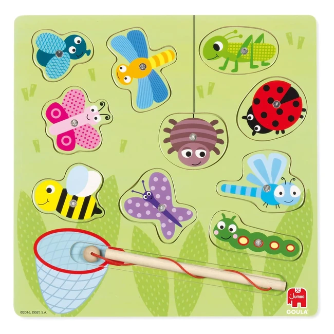 Puzzle Insetti Magnetico Diset 53134 - Legno - Sviluppa Manualit e Coordinazio
