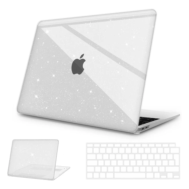 Coque Macbook Air 13 M1 2021 2020 2019 2018 - NPUOLS - Etui Housse Rigide - Transparente